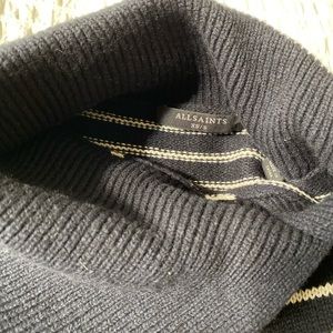 All Saint asymmetrical striped sweater